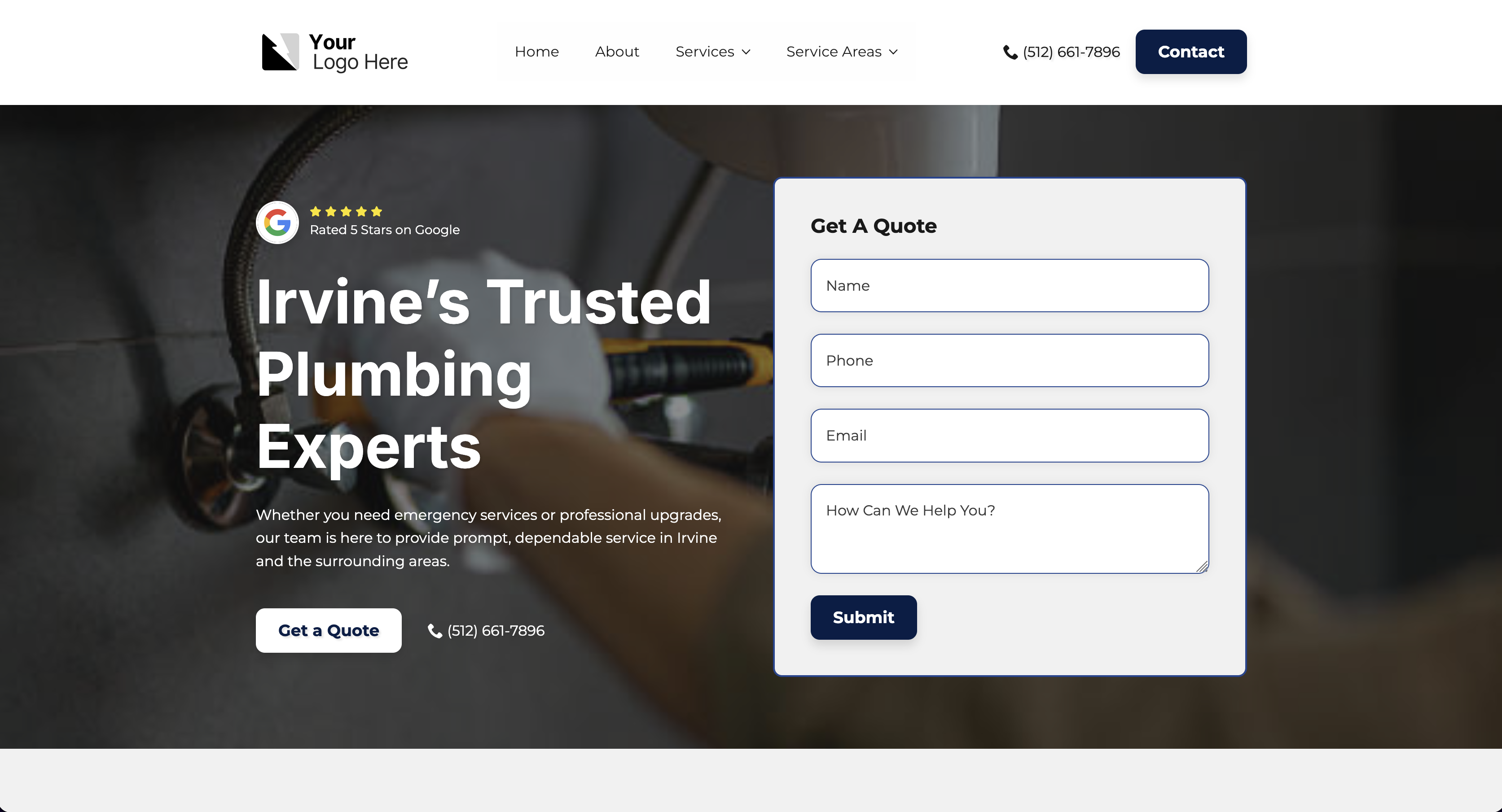 Home services website example